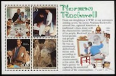 Norman Rockwell Souvenir Sheet - Commemorative Stamp 1994