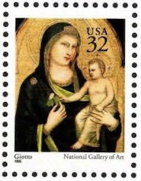 Madonna & Child / Giotto - Commemorative Stamp 1995
