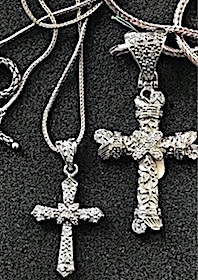 Sterling Silver Crosses w/CZ 